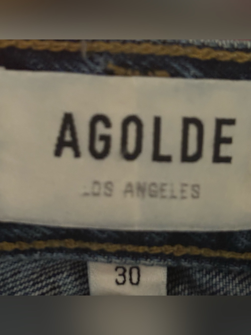 Agolde 90s Pinch Waist Mid-Blue High-Rise Straight Leg Jeans - Picture 5 of 7